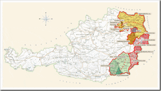 Austria Wine Map