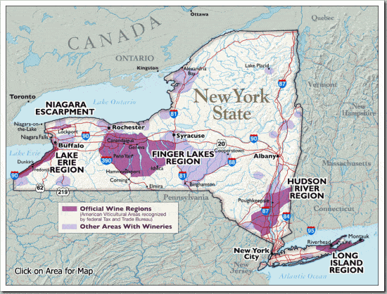 New York Wine Map