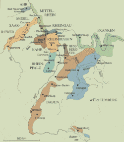 Germany Wine Region Map