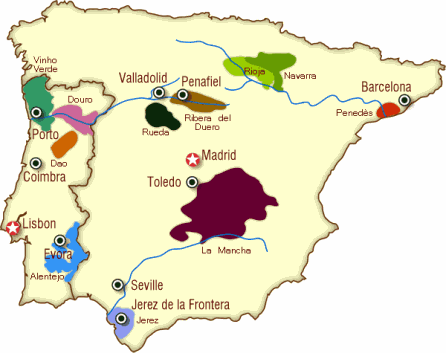 Spanish Wine Map