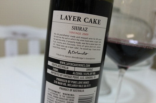 Layer Cake Shiraz, South Australia, 2009