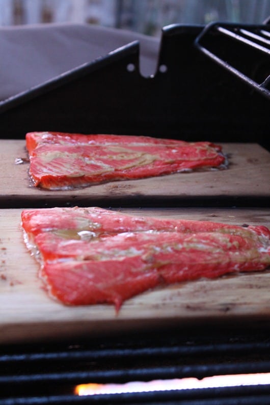 Cedar Plank Sockeye Salmon on the Grill