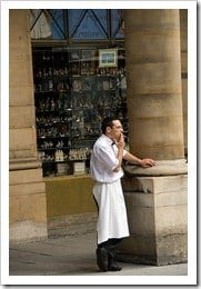 waiter smoking