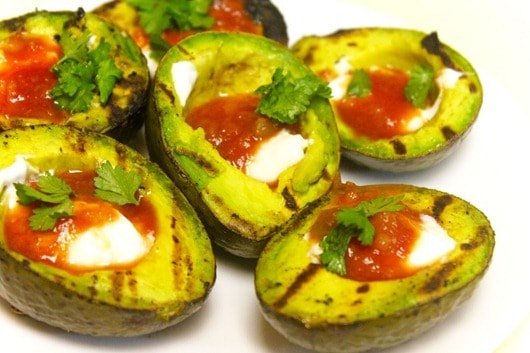 Grilled Chicken and Stuffed Avocadoes